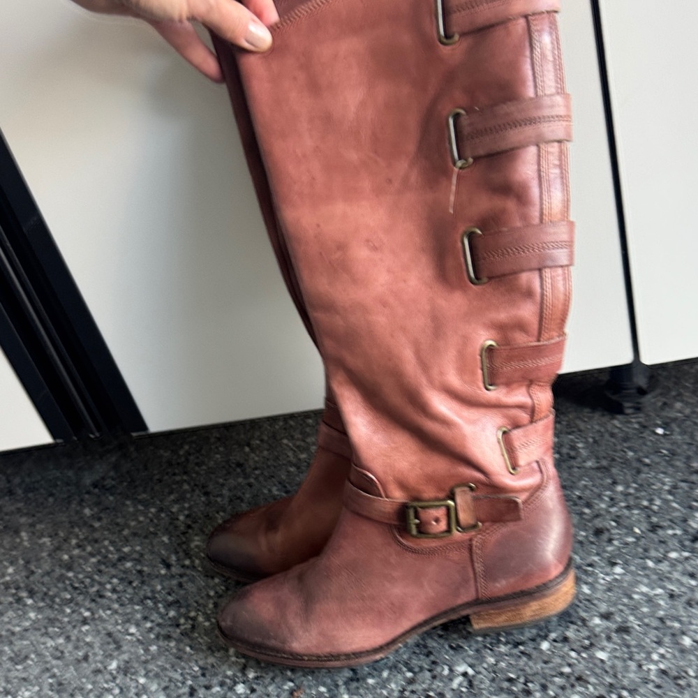 Arturo Chiang Tan Over the Knee Boots